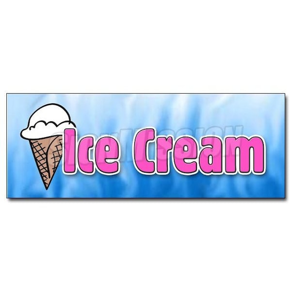 Signmission ICE CREAM 1 DECAL sticker cones sundae soda banana split homemade creamy, D-48 Ice Cream 1 D-48 Ice Cream 1 - main